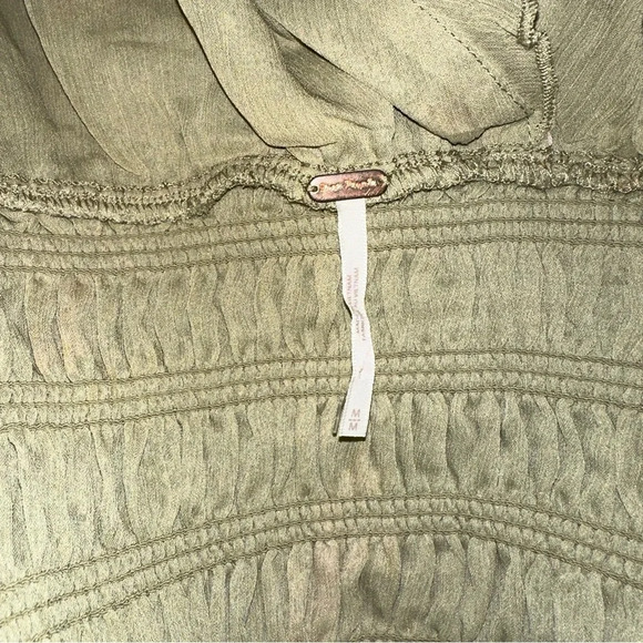 Free People Olive Floral Blouse - Picture 6 of 8